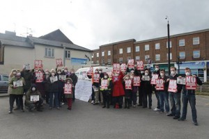 Thames Crossing Action Group campaign at Stanford le Hope, Thurrock saying NO!